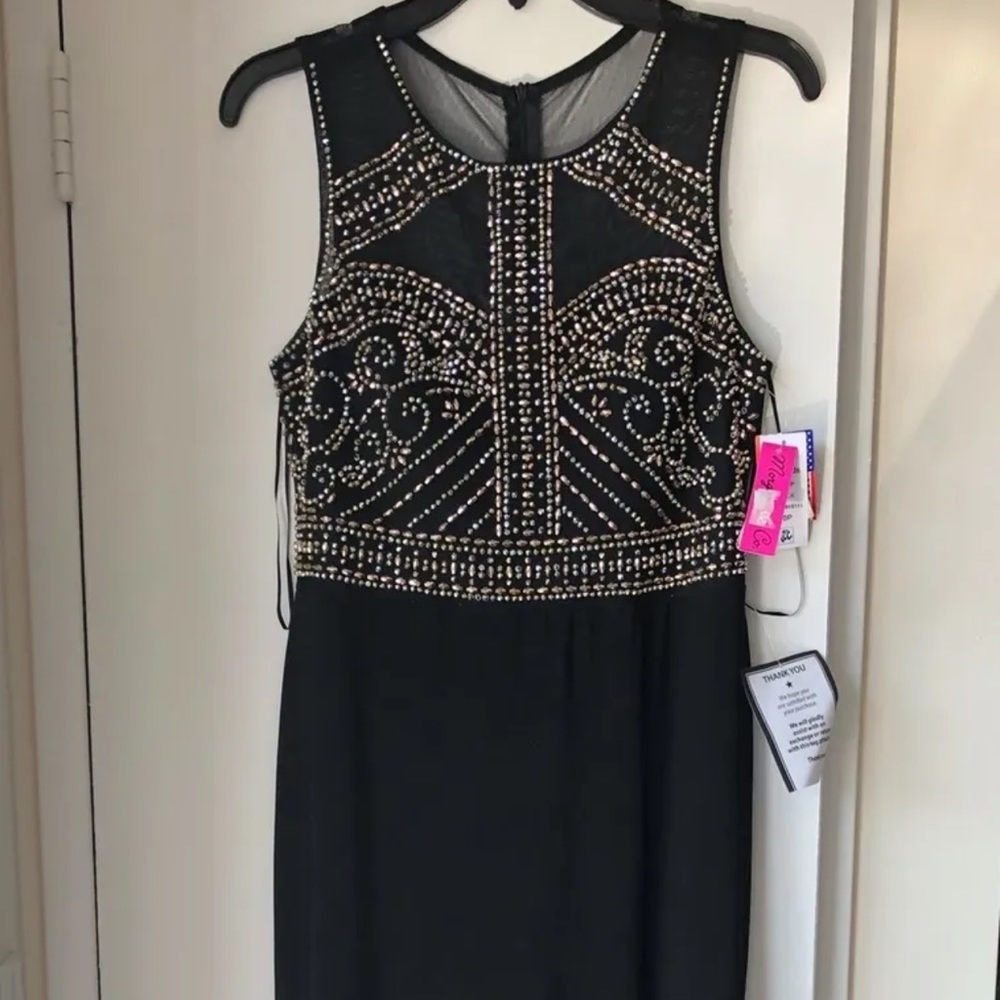 R&M Richards Morgan&Co Gown Prom Formal Dress Black 10P Chronoarc